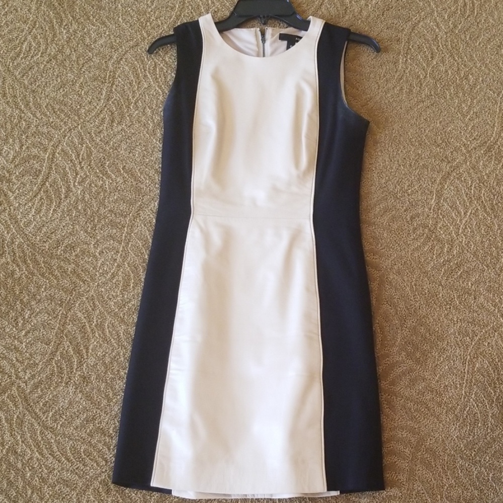 Aqua dress. Size S. Black and cream. Knee length